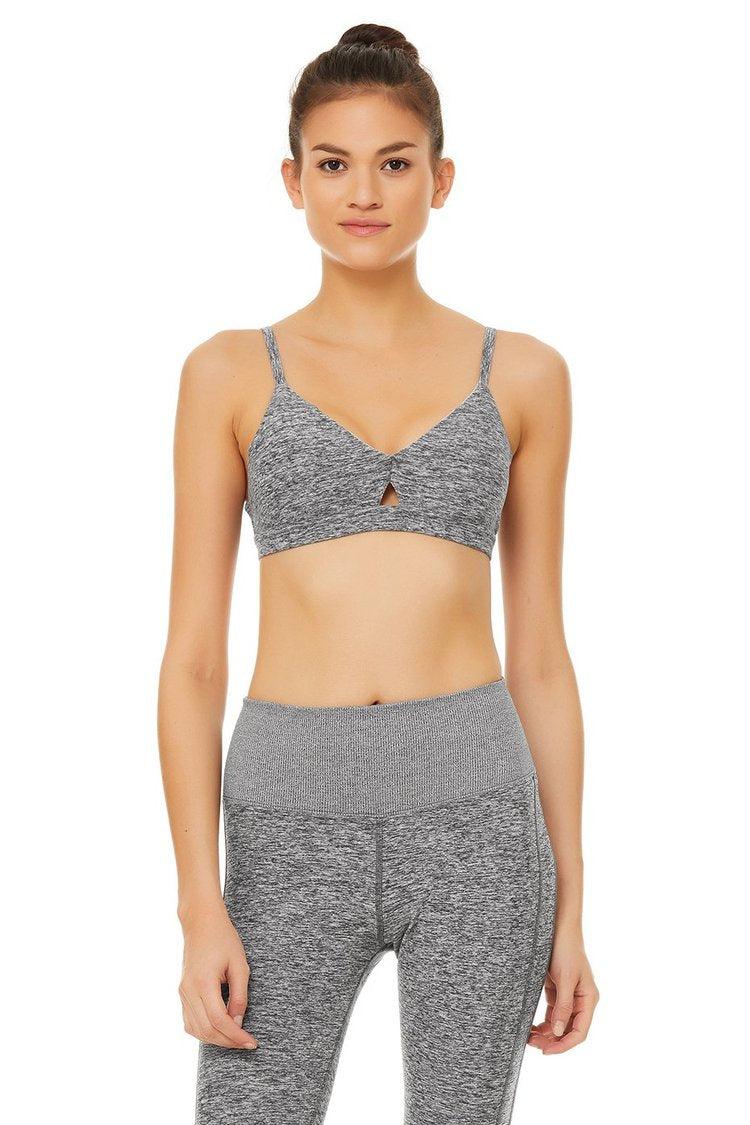 Alo Yoga Soft Lush Bra in Gray