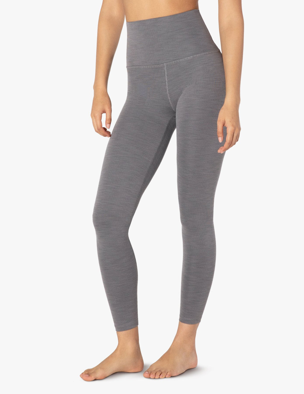 Heather Full Shirred Legging in Taupe