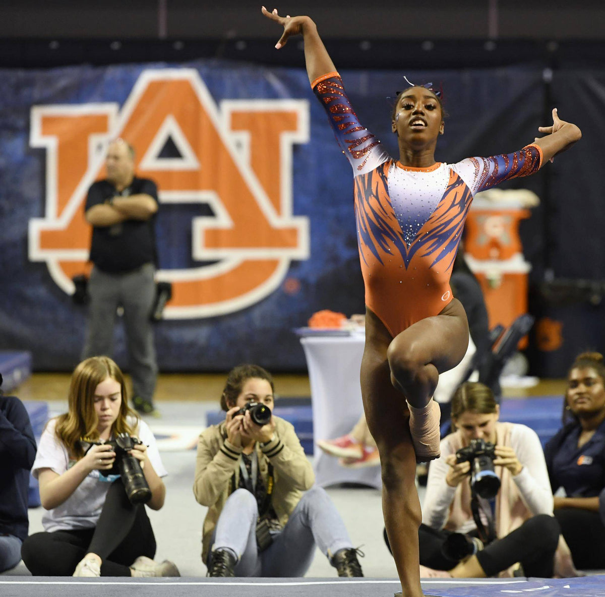 Gymnast Derrian Gobourne Places an Imaginary Crown on Her Ending The ...