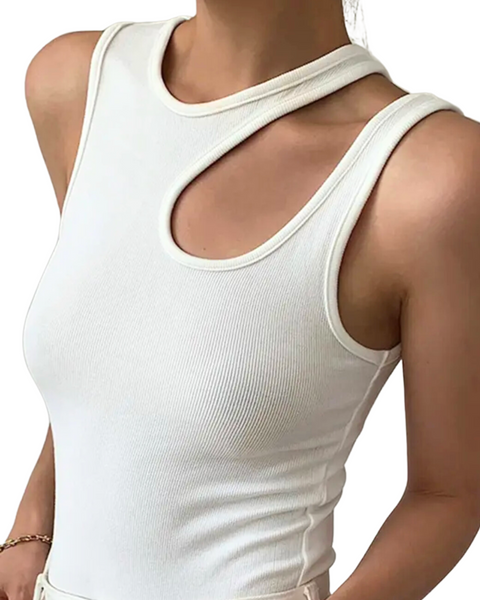 SPORT.LES Cut Out Tank White