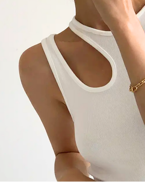 SPORT.LES Cut Out Tank White