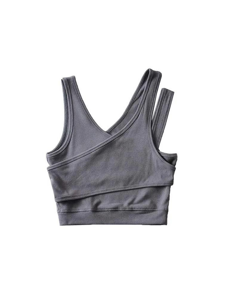 Lilybod Harmony Rib Tank- Charcoal Marle– HyperLuxe Activewear